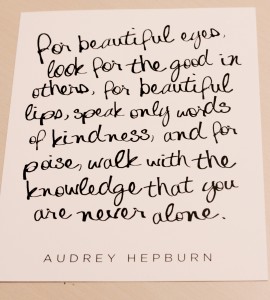 Audrey Hepburn Quote Print