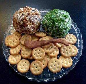 The Homespun Chics cheese balls and Wild Cherry Co. spreader!