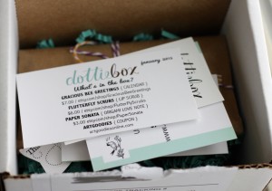 Unboxing January Dottiebox Mini - The Homespun Chics