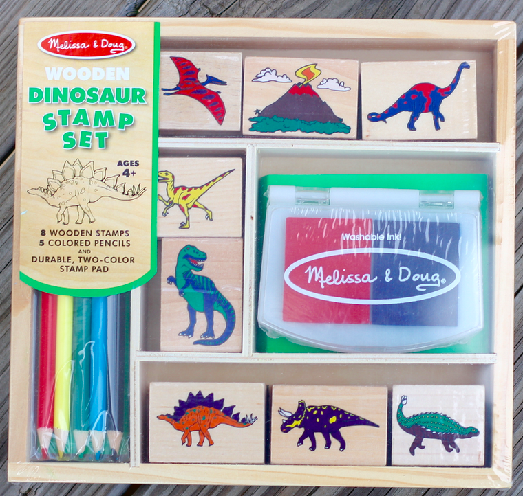 Melissa and Doug Dinosaur Stamp Set, Melissa and Doug