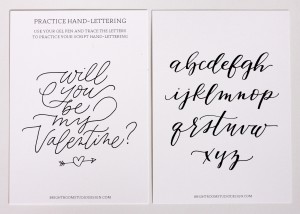 Calligraphy cards