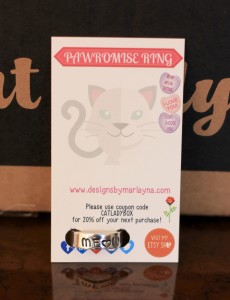 CatLadyBox Silver Pawromise Ring