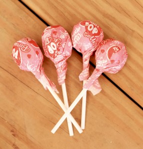 Valentine's Cherry Tootsie Roll Pops