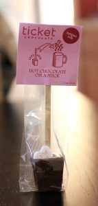 Ticket Chocolate Hot Chocolate with Valentine Conversation Heart