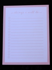 B+A Gallery Pink To-Do Notepad