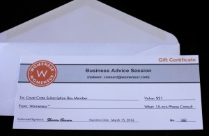 Womeneur Business Advice Session Gift Certificate