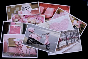 Pink Paris In Color postcards