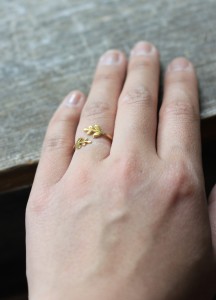 Reckless Crush Brass Ring worn