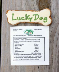 Emmy's Gourmet Canine Creations lucky dog treat