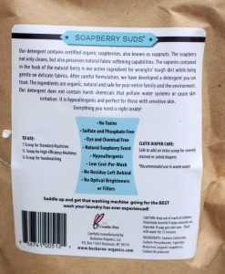 Buckaroo Organics Soapberry Suds - reverse side