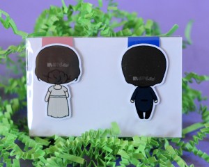 Happy Hello Co Magnetic Bookmarks back