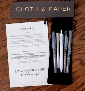 Cloth & Paper February 2016 Penspiration Box