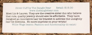 The Bangle Bear info sheet