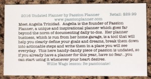 Passion Planner info sheet