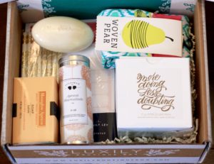 April 2016 Luxily Boutique Box first peek