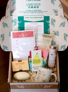 April 2016 Luxily Boutique Box display