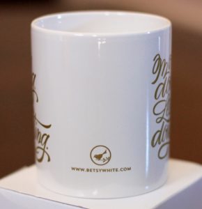 Betsy White mug - double sided