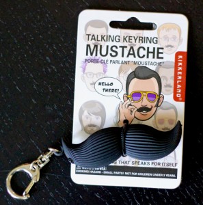 Kikkerland Talking Keyring Mustache