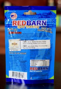 Red Barn Chicken Cat Treats back