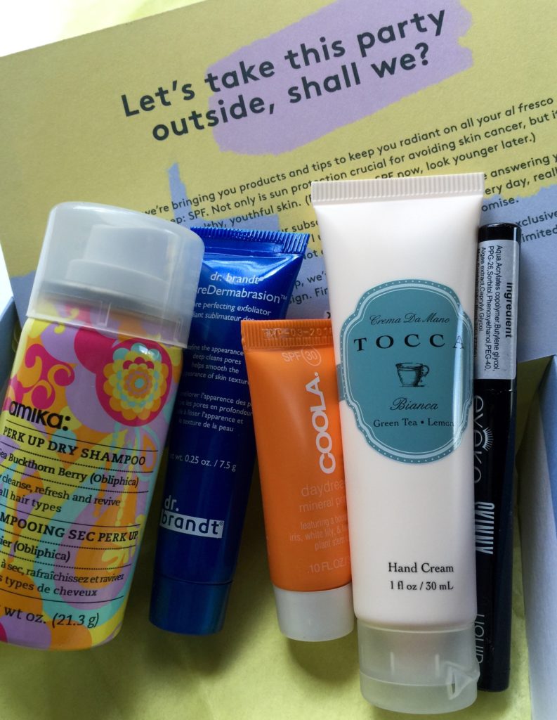 May 2016 Birchbox contents