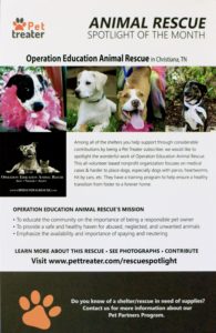 April 2016 Animal Rescue Spotlight of the Month