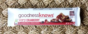 Goodness Knows Very Cranberry Snack Squares 