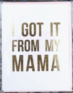 Glitterpress Mama Card