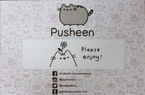 Pusheen Box Spring 2016 info card back