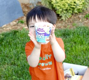 Little G tries Love Grown Polar Puffs