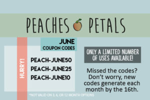 Peaches & Petals June 2016 Coupons