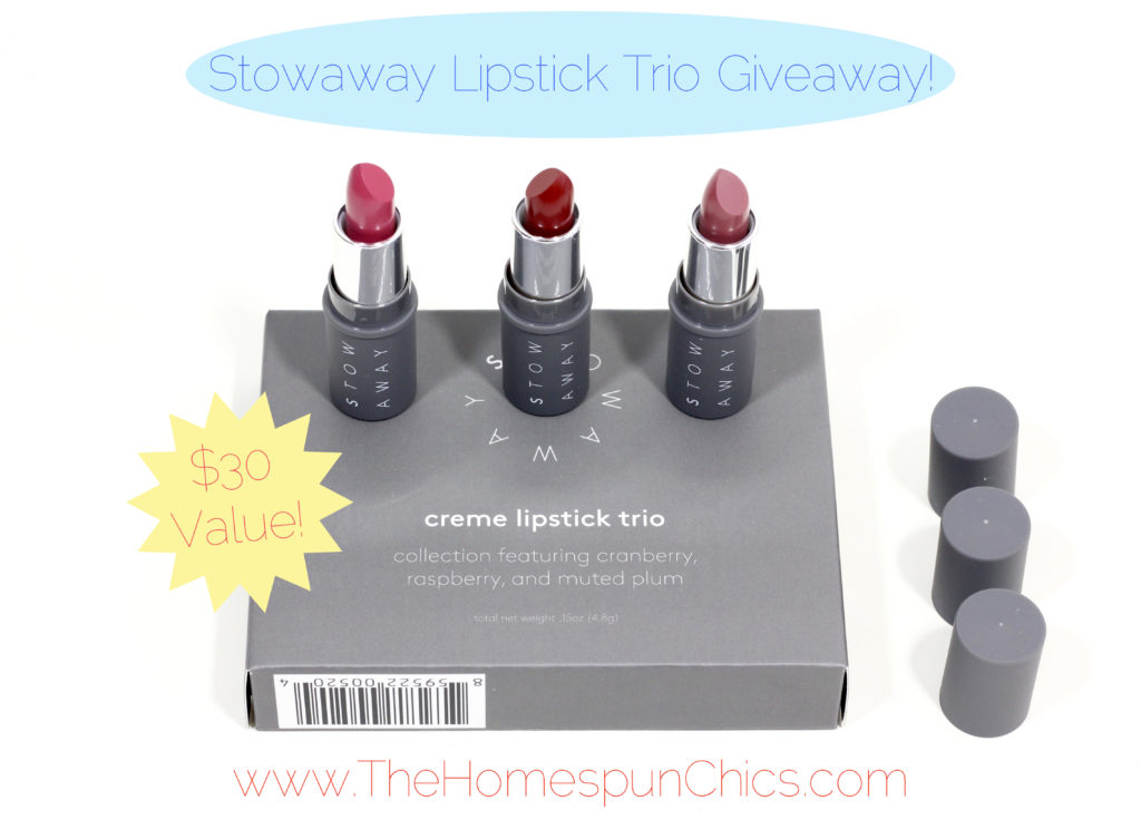 2016.06 Stowaway Lipstick Trio Giveaway