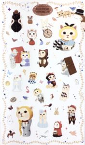 Alice in Wonderland cat stickers