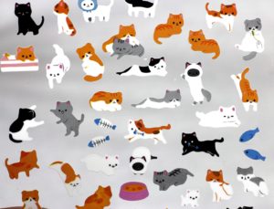 Teeny cat stickers