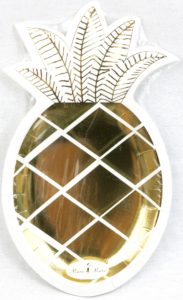 Meri Meri Party Gold Foiled Pineapple Plates