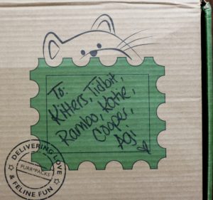 June 2016 Purr-Packs box label