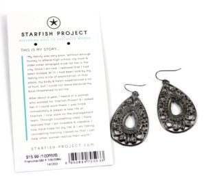 Starfish Project earrings background