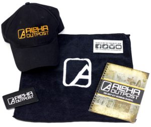 Alpha Outpost Dopp Kit hat, patch, towel