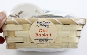 Boot Track Maple Gift Basket side view