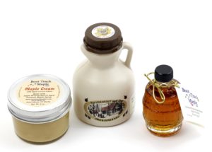 Boot Track Maple Gift Basket contents