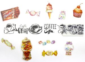 July 2016 Stickii Club Retro Pack small stickers & washi