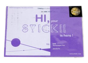 June 2016 Stickii Club Pop Pack envelope