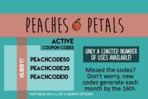 July Peaches & Petals coupon codes