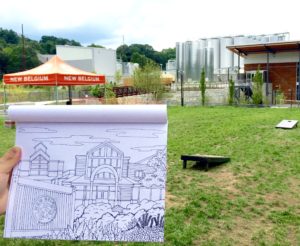 New Belgium coloring book brewery page