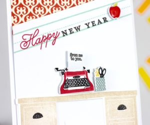 Handmade Happy Mail happy new year card