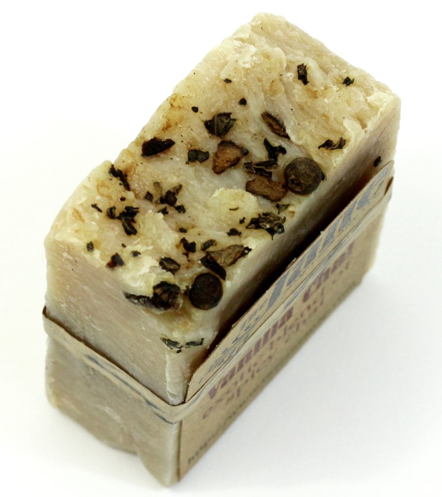 The Jane Co. vanilla chai soap up close