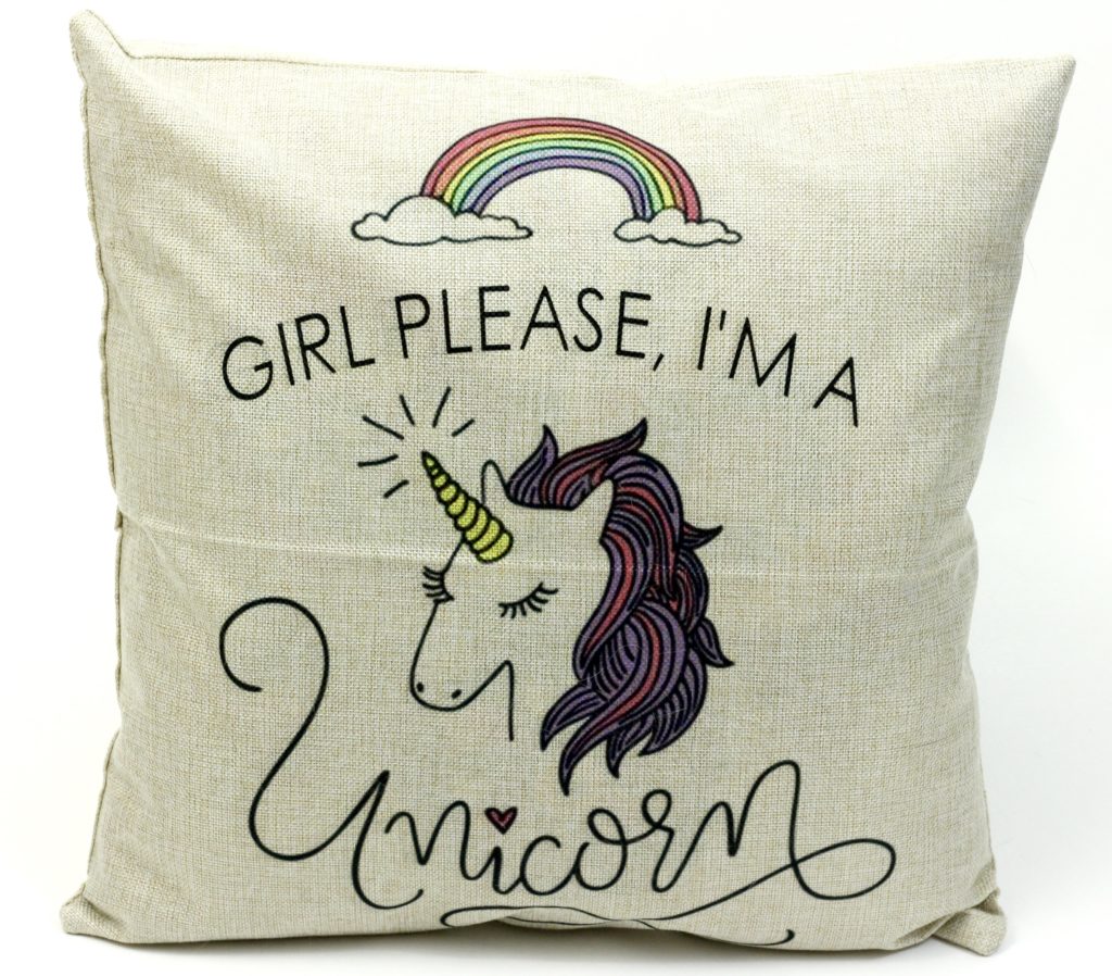 Peaches and Petals - Unicorn Pillow Cover