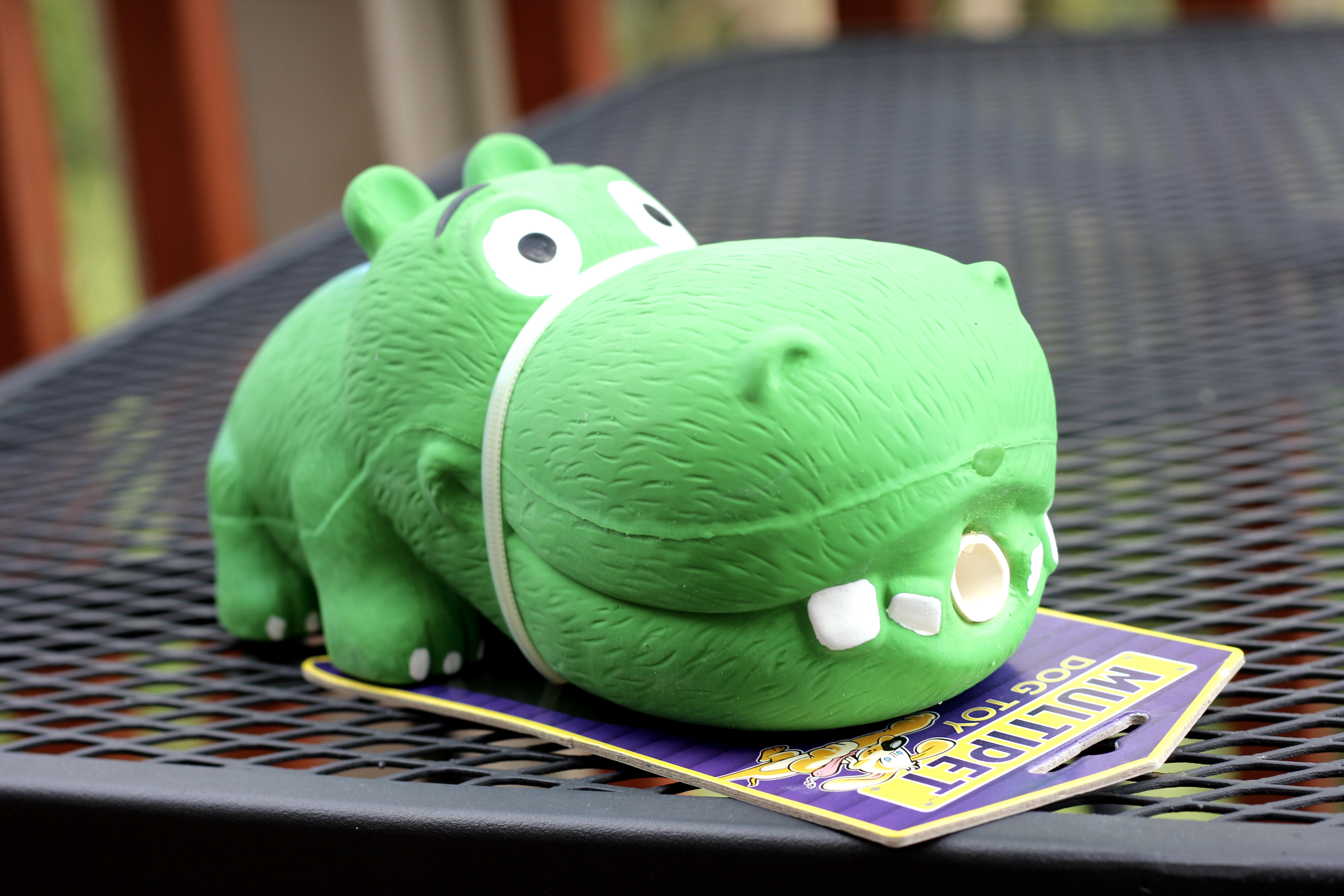 Multipet Green Hippo Dog Toy The