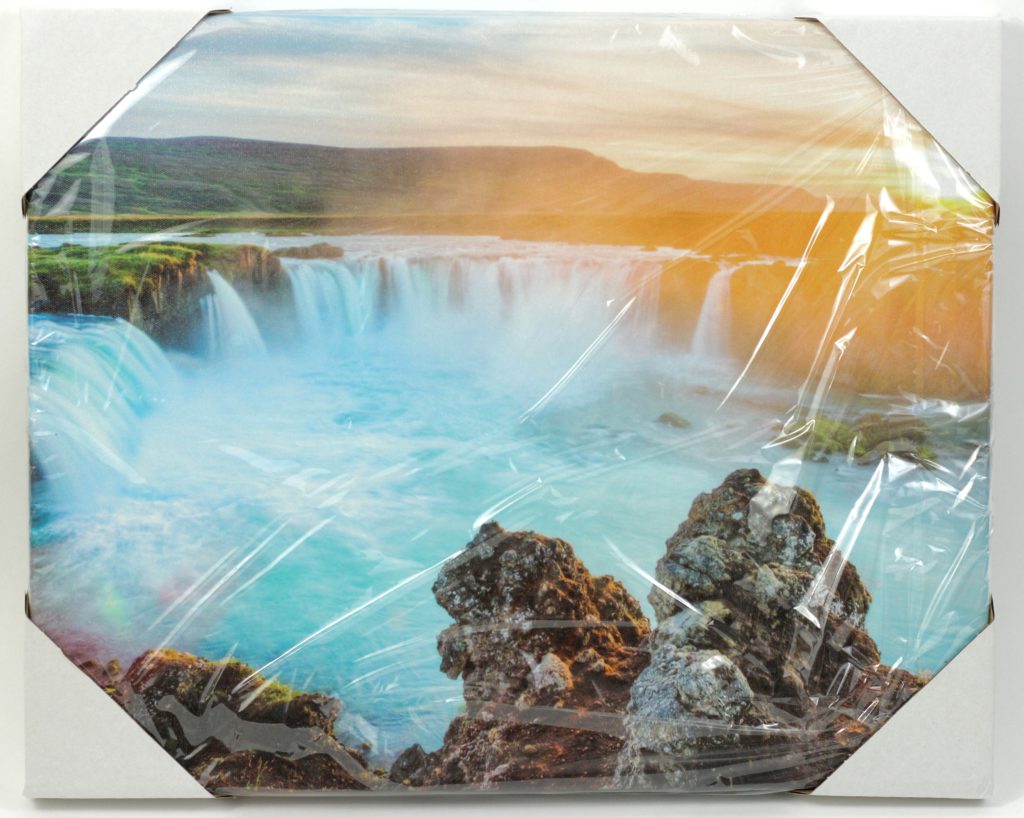 Canvas Factory waterfall plastic wrap