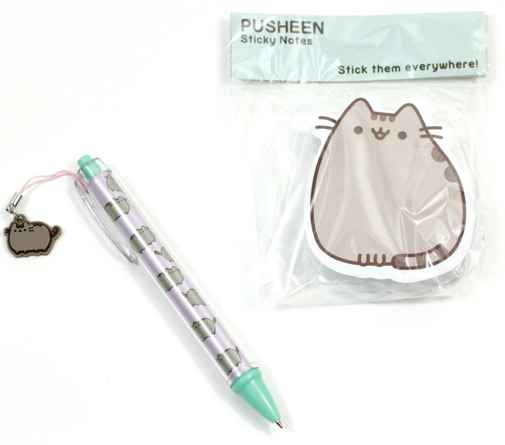 Pusheen Box Fall 2016 pen and sticky notes