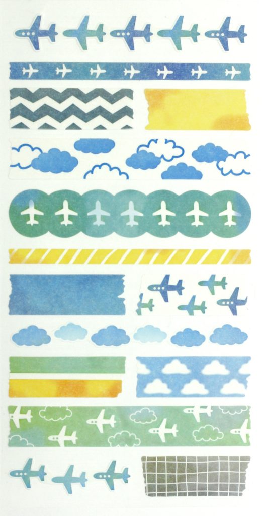 October 2016 Stickii Club - airplane sticker sheet